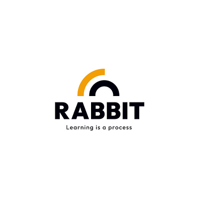 Rabbit 99designs branding constraction dribbble education graphic design icon illustration illustrator learning logo minimal minimalist modern online pinterest rabbit round trending yellow