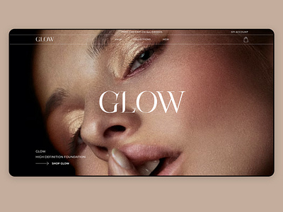 Glow layout make up practise ui ui ux visual design web web design website