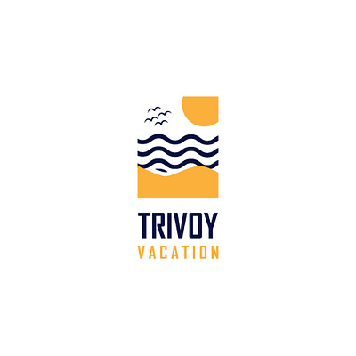 Trivoy Vacation 99designs agency beach branding combination deisng dribbble graphic design hotel illustration minimal modern ocean pictorial pinterest sea travel trending vacation yellow