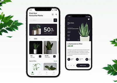 Plant Shop Mobile Design Concept design plant landing page plant ui design ui ui design ux