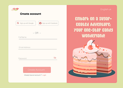 BAKERY SIGN UP PAGE bakery create account login sign up