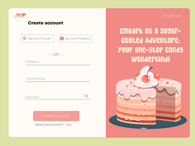 BAKERY SIGN UP PAGE bakery create account login sign up