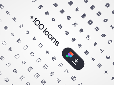 +100 Free icons dashboard download figma fill freebie glyph icons illustration landing page outline pack set stroke