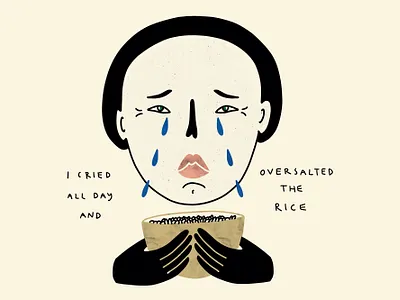 Over-salted Rice Illustration 🙈 art art print design digital art digital illustration drawing home decor home inspiration illustration illustrator interior interior design wall art