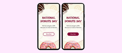 Day 98: Advertisement 098 advertisement cake challenge dailyui dailyui 098 dailyui challenge donut ui