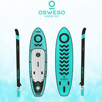 Oswego wake co brand branding design graphi illustration logo logo design padlle