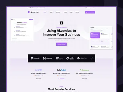AI.zenius - AI Content Writer & Robotics Web Design ai article writer ai blog writer ai content writer ai writer article writer best ai business chatbot clean content creation content writer creative design landing logo modern portfolio ui ux website