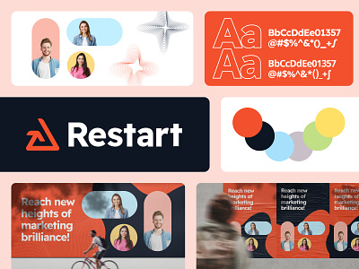 RESTART - Marketing Agency Visual Identity advertisement agency brand branding logo logo design marketing visual identity