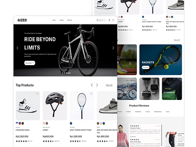 Sports Equipment Shop Landing Page daily ui design ecommerce landing page sport shop ui ux web design