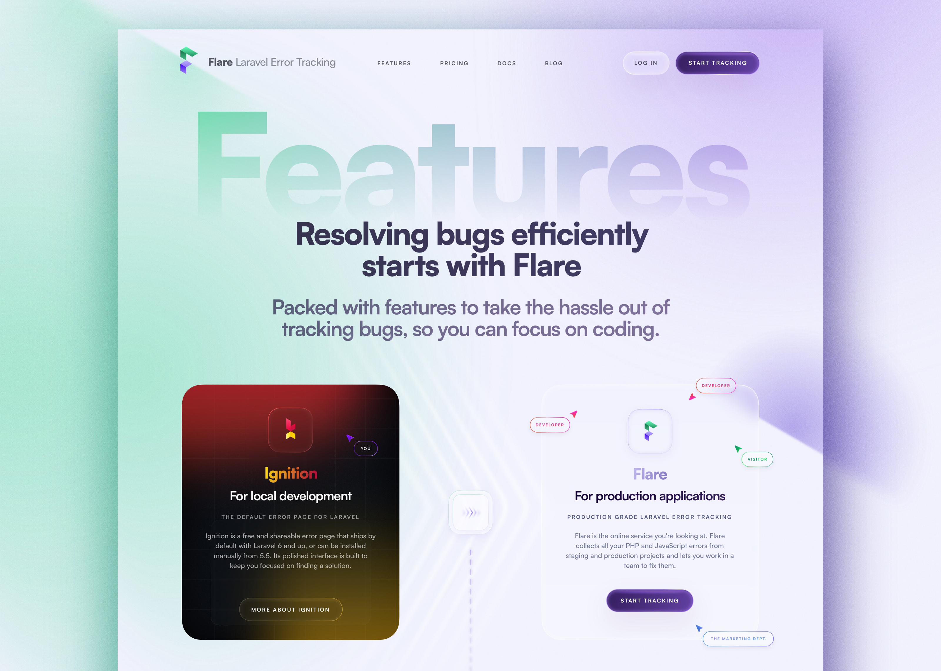 Flareapp.io - Features