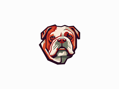 Geometric Bulldog Logo animal branding breed bulldog canine companion design dog emblem firend geometric icon illustration logo loyal mark pet sports vector vet