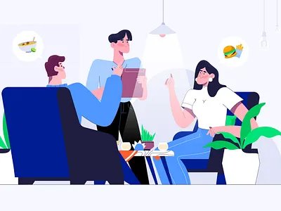 A day in a café cafe character design graphics graphics design illustration vector