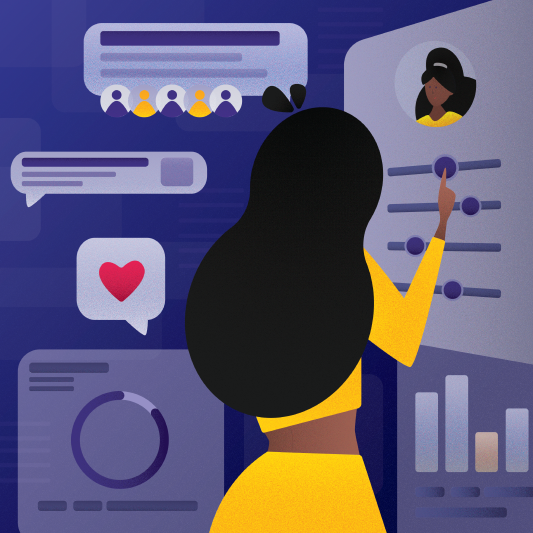 Connections communication connection girl illustration social media technology