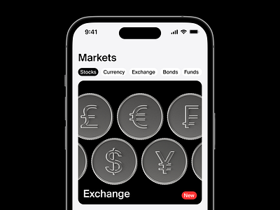 Mobile App Coins Stocks | Currency | Exchange | Funds | Transfer 3d 3d illustration app assets banking bitcoin coins crypto dollar euro finance graphic design investing mobile swiss franc transfer ui yuan