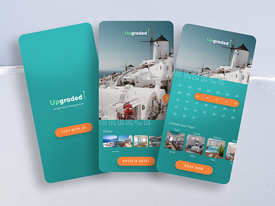 Upgaded App airbnb app blue book booking branding cian greece greek island holidays hotel island mobile sea travel traveling ui upgraded ux vacations