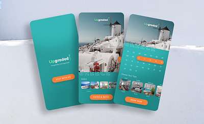 Upgaded App airbnb app blue book booking branding cian greece greek island holidays hotel island mobile sea travel traveling ui upgraded ux vacations