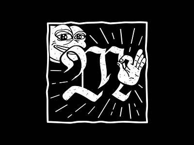 Letter M — Meme black bw calligraphy frog gothic illustration illustrator information lettering meme vector white