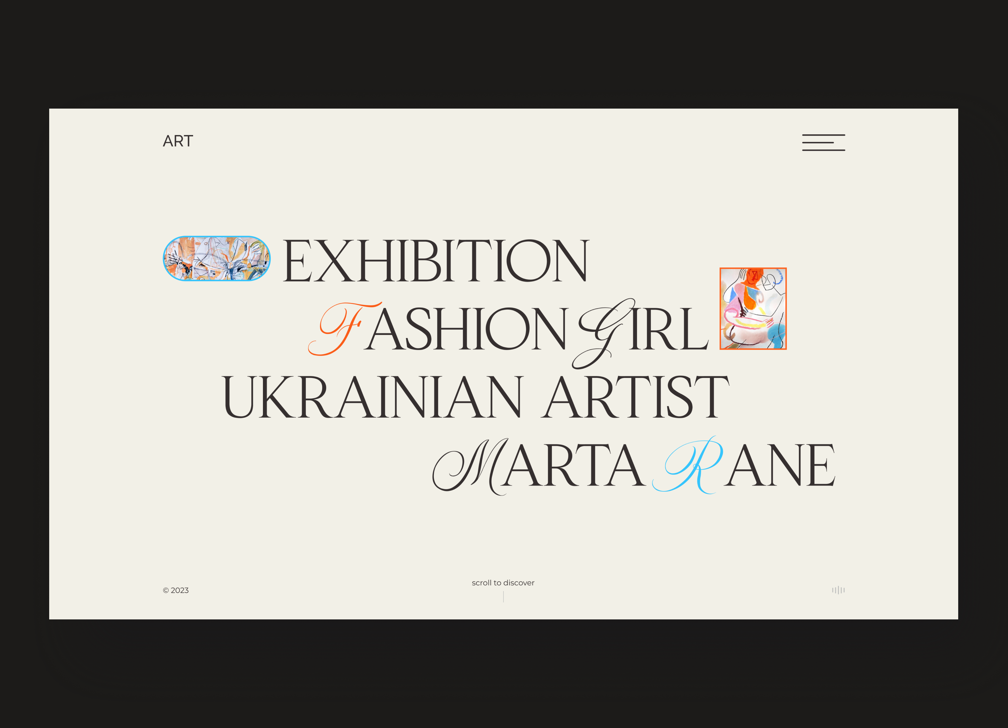 Exhibition Fashion Girl Website art design exhibition fasion figma interface ui