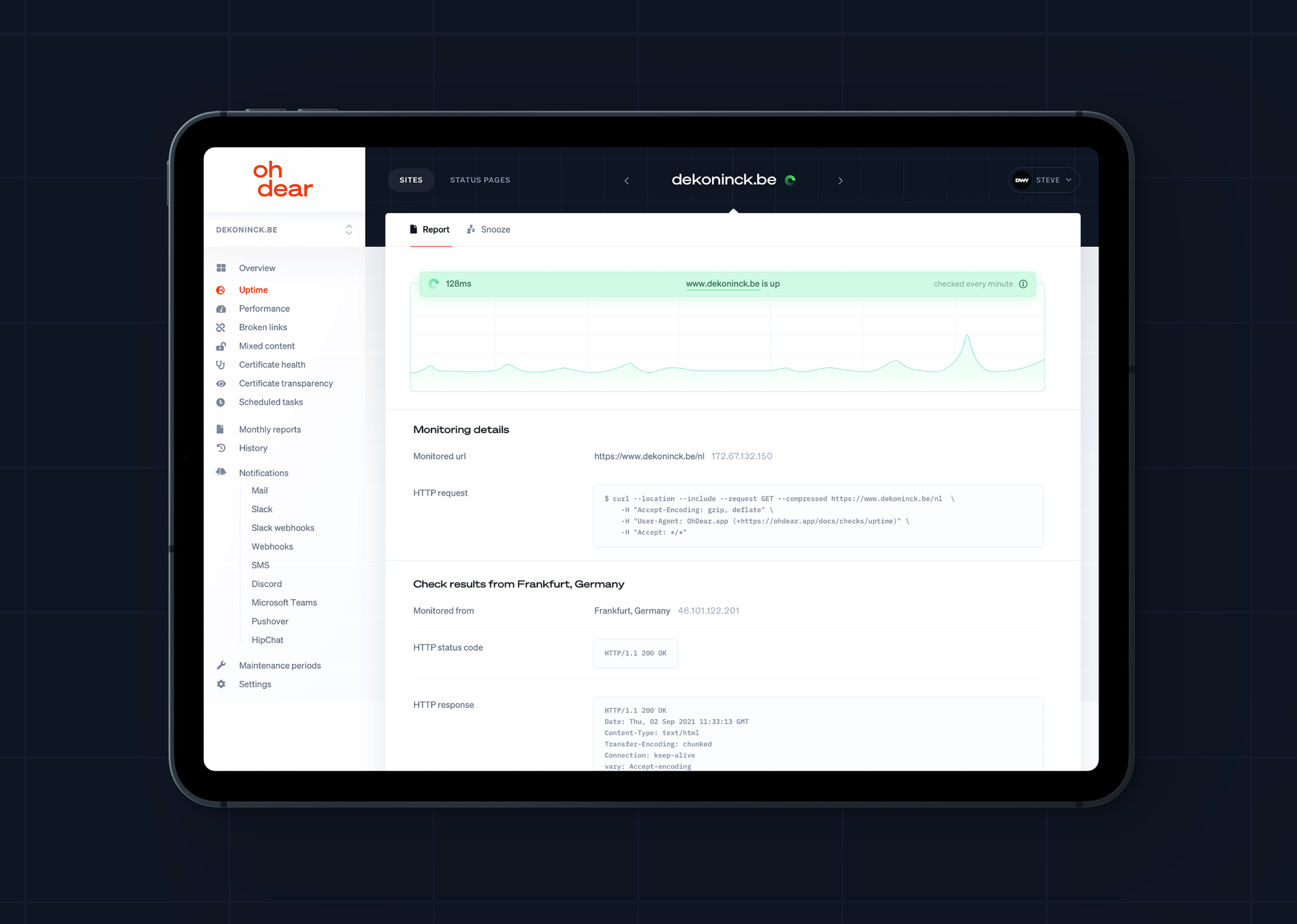 OhDear.app - Website Monitoring Tool