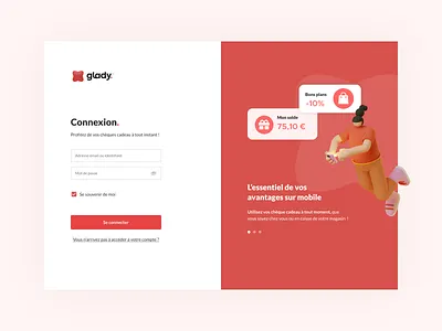 Login Page Glady branding login login page ui