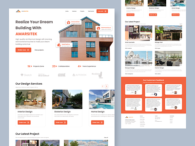 AMASITEK - Design Architecture Services architecture building design home interface landingpage services ui ux website