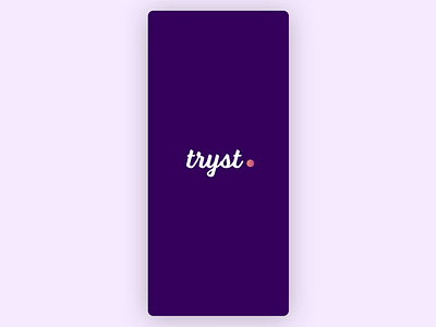 Tryst - Splash screen Animation animation app ui