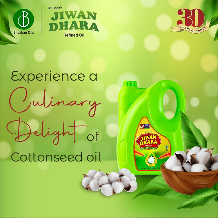 Cottonseed Oil Deep Frying with Lightest Absorption by Bhushan Oils on
