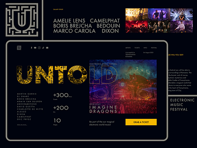 UNTOLD Electronic Music Festival animation branding design festival landing ui untold user exp user interface ux web design web site