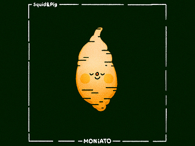 Moniato - HARVEST ROOTS cute illustration kawaii stickers vector vegatables