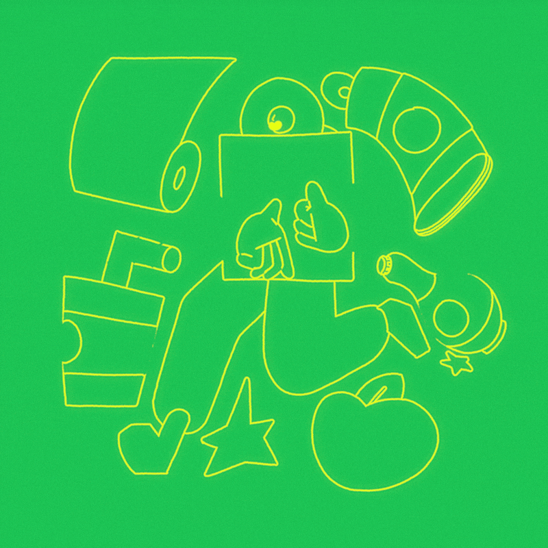 Marketplace Marathon Outline animation apple beer can groceries hands hurry loop marathon market paper photoshop place runcycle running stars straw toiler walkcycle