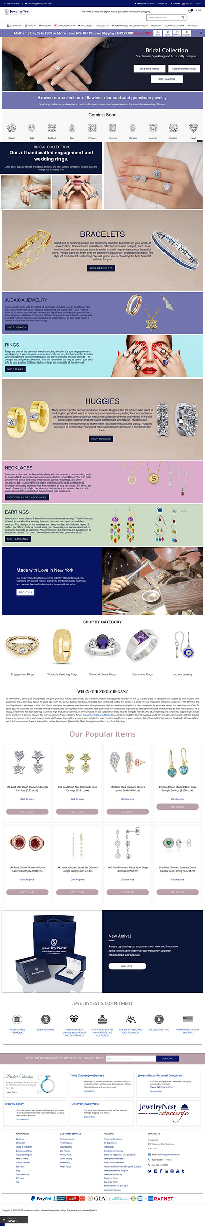 Handcrafted Jewelry E-commerce Site Built on Magento Platform bootstrap branding cloudflare custom cart customized websie design ecommerce development ecommerce website graphic design illustration javascript jewelry landing page magento mysql payment integrations paypal ui web development website development