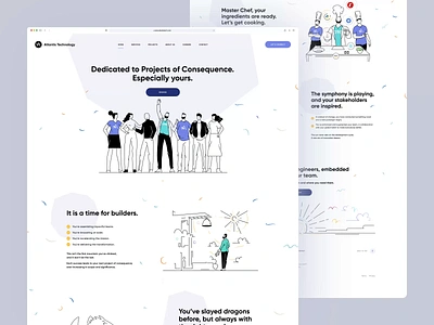 Atlantis Technology 2023 animation design illustration landing page minimalistic onepage software house ui user interface ux web web designer webdesign website