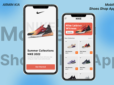 Mobile Shoes Shop Application app design graphic design ui ux