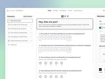 Form building made simple with neetoForm design form neeto product survey ui ux