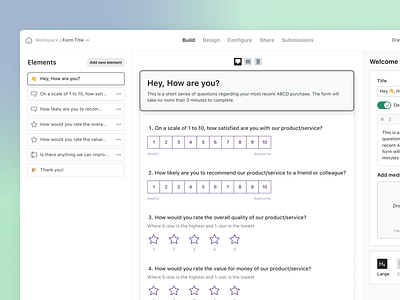 Form building made simple with neetoForm design form neeto product survey ui ux