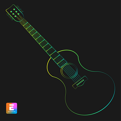 Neon Guitar illustration