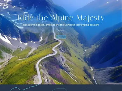 Bike Alps Explorer Landing Page v2 bike alps explorer billy hammond landing page ui design web design