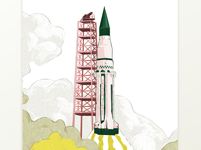 Space Rocket Saturn astronomy cehicle drawing green hydrogen illustration nasa rocket saturn space flight space rocket sustainability
