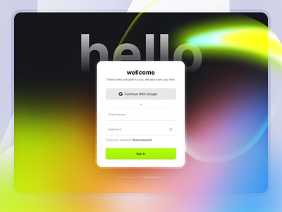 Quicklay - Sign In / Login Screen design gradient login sign in sign up