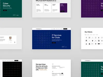 Club Support Inc. — other pages animation branding canada colours corporate design details geometric graphic design homepage landing pattern service page typography ui vector web website