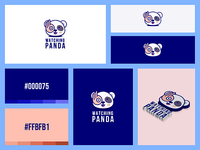 Watching Panda Logo Design branding custom logo design elegant graphic design illustration logo logo design minimalist logo modern logo panda panda logo vector