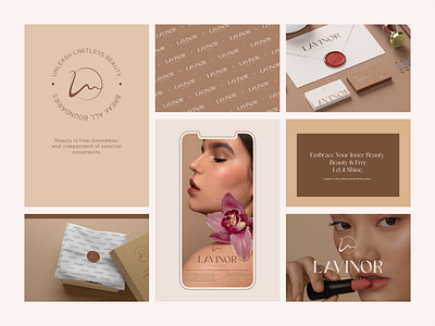 Lavinor The Beauty Studio brand identity branding graphic design lavinor logo make up artist moodboard the beauty studio