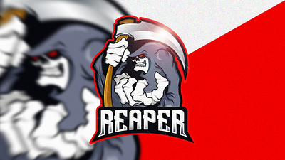 DEATH REAPER MASCOT LOGO DESIGN branding creative death design esports fiverr gaming graphic design graphics illustration instagram logo logo design logos mascot mascot logo reaper sports vector youtube