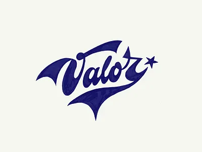Valor american art branding calligraphy classy custom flow graphic design lettering logo logotype retro script type unique valor vintage