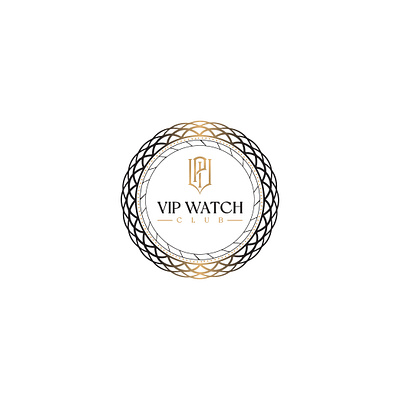 watch club art branding design digitalart gold graphic design illustration lettermark logo logodesign luxury typography vector vip vipwatch watch