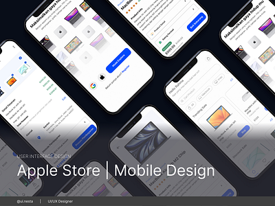 Apple Store - Mobile App Design 3d animation app apple branding design designer illustration logo mobile app mobile design ui ui ux ui design uidesign uiux ux website design