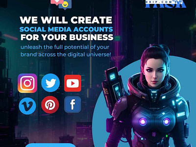 Social Media Account Creation animation branding graphic design social media social media manager social media marketing video