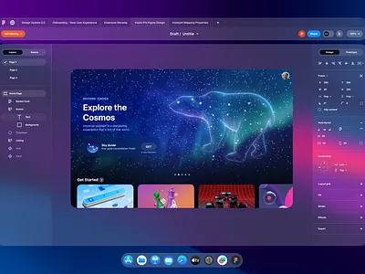 Spatial Design - Figma ar dark theme design spatial ui ux visionpro vr