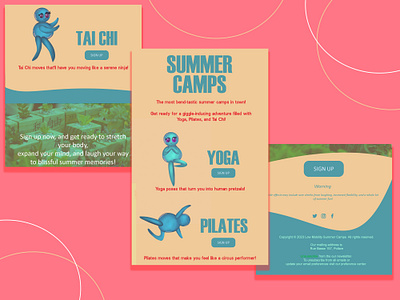 Newsletter design - Summer Camps brand design branding design graphic design illustration newsletter