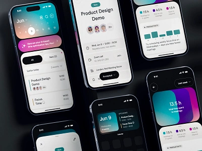 Calendar Concept 3d app calendar chart design event interface ios iphone mobile mobileapp schedule stats ui widget